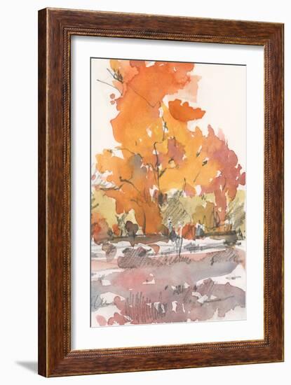 Watercolor Treeline Sketch II-Samuel Dixon-Framed Art Print