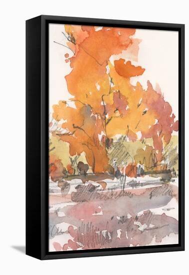 Watercolor Treeline Sketch II-Samuel Dixon-Framed Stretched Canvas