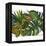 Watercolor Tropical Leaf Pattern-tanycya-Framed Stretched Canvas