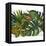 Watercolor Tropical Leaf Pattern-tanycya-Framed Stretched Canvas