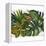 Watercolor Tropical Leaf Pattern-tanycya-Framed Stretched Canvas