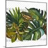 Watercolor Tropical Leaf Pattern-tanycya-Mounted Art Print