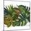 Watercolor Tropical Leaf Pattern-tanycya-Mounted Art Print