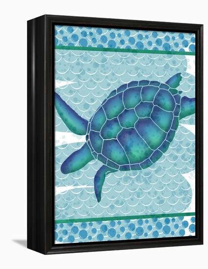 Watercolor Turtle-Melody Hogan-Framed Stretched Canvas