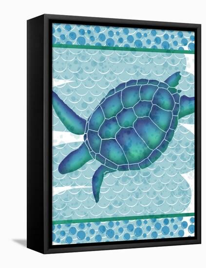 Watercolor Turtle-Melody Hogan-Framed Stretched Canvas