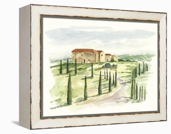 Watercolor Tuscan Villa I-Ethan Harper-Framed Stretched Canvas