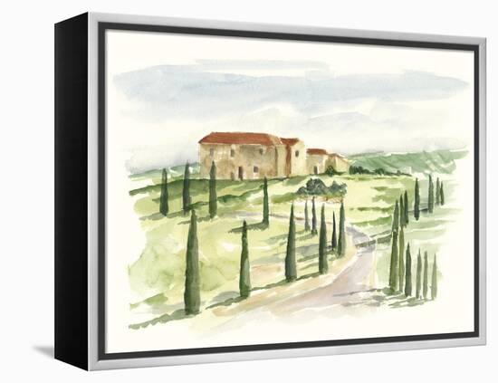 Watercolor Tuscan Villa I-Ethan Harper-Framed Stretched Canvas