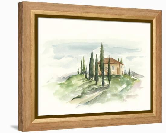 Watercolor Tuscan Villa II-Ethan Harper-Framed Stretched Canvas