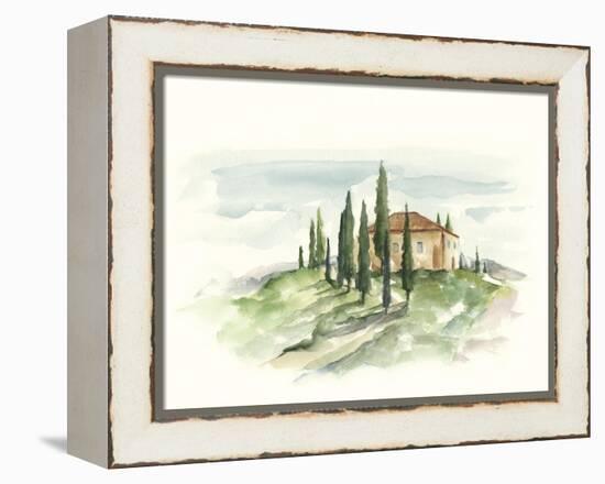 Watercolor Tuscan Villa II-Ethan Harper-Framed Stretched Canvas