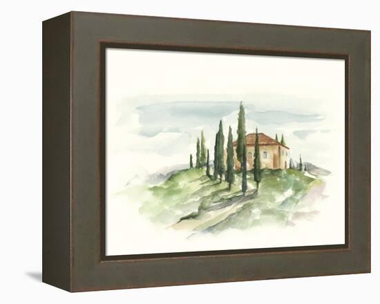 Watercolor Tuscan Villa II-Ethan Harper-Framed Stretched Canvas