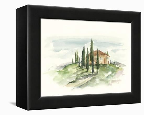 Watercolor Tuscan Villa II-Ethan Harper-Framed Stretched Canvas