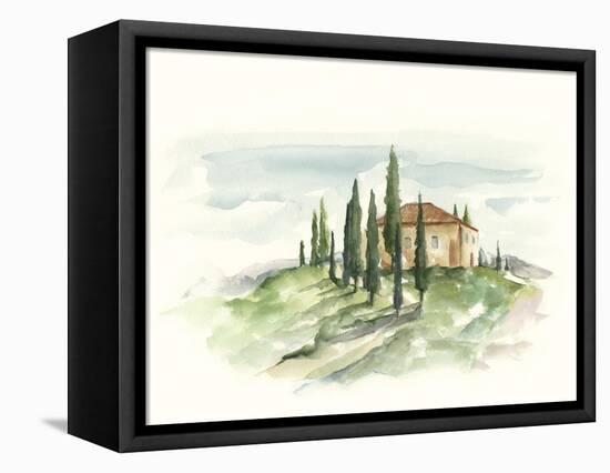 Watercolor Tuscan Villa II-Ethan Harper-Framed Stretched Canvas