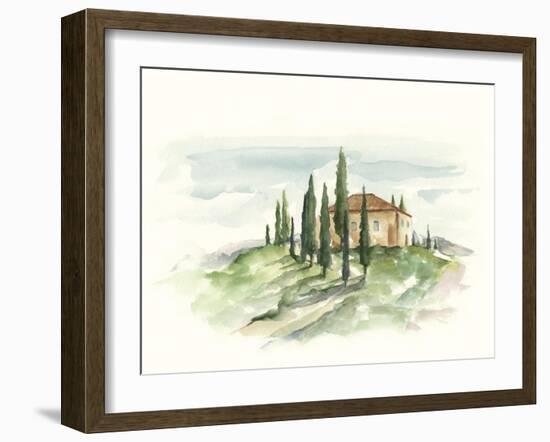 Watercolor Tuscan Villa II-Ethan Harper-Framed Art Print