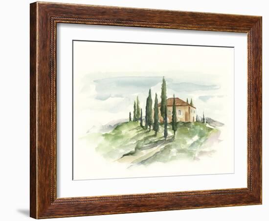 Watercolor Tuscan Villa II-Ethan Harper-Framed Art Print