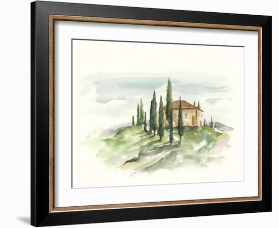 Watercolor Tuscan Villa II-Ethan Harper-Framed Art Print