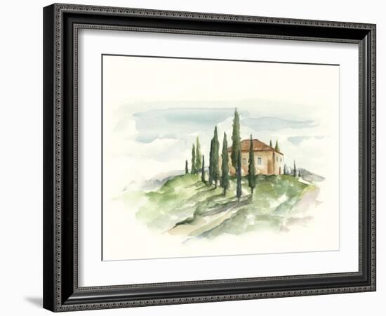 Watercolor Tuscan Villa II-Ethan Harper-Framed Art Print