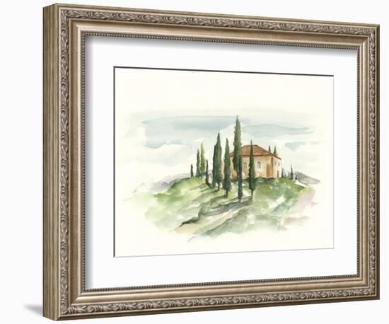 Watercolor Tuscan Villa II-Ethan Harper-Framed Premium Giclee Print