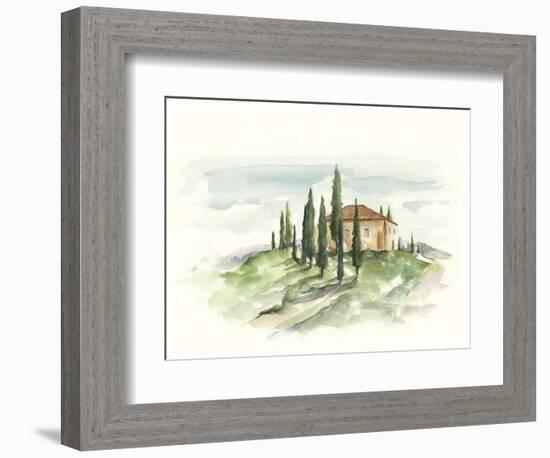 Watercolor Tuscan Villa II-Ethan Harper-Framed Premium Giclee Print