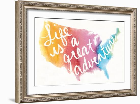 Watercolor USA-Mike Schick-Framed Art Print