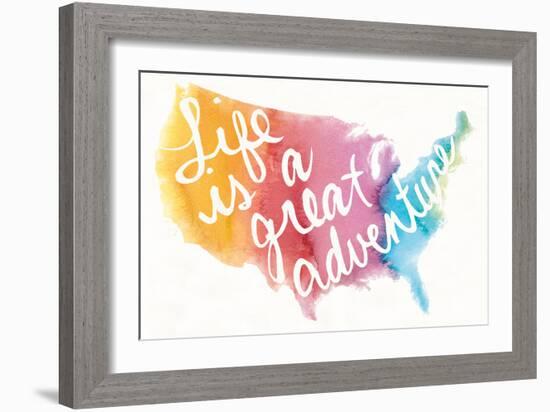 Watercolor USA-Mike Schick-Framed Art Print