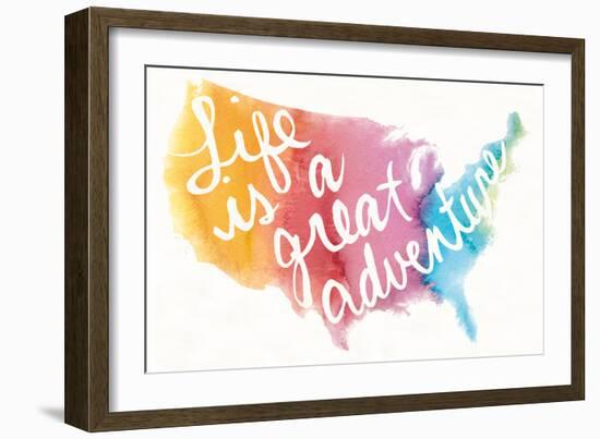 Watercolor USA-Mike Schick-Framed Art Print