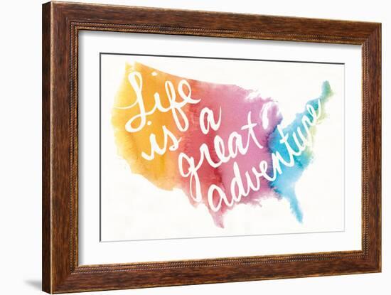 Watercolor USA-Mike Schick-Framed Art Print