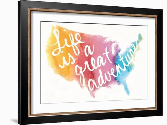 Watercolor USA-Mike Schick-Framed Art Print