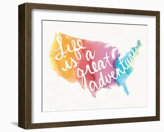 Watercolor USA-Mike Schick-Framed Art Print