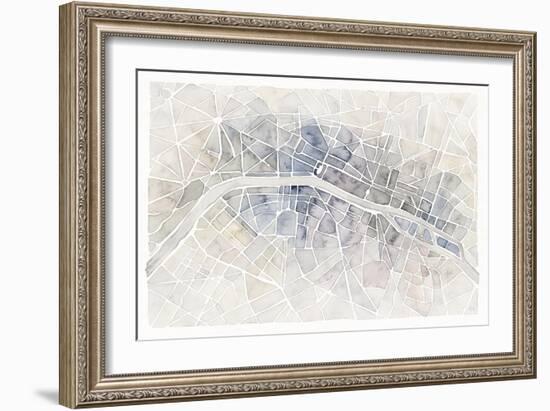 Watercolor Wanderlust Paris-Laura Marshall-Framed Art Print