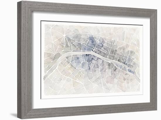 Watercolor Wanderlust Paris-Laura Marshall-Framed Art Print