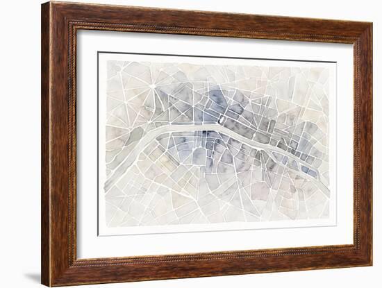 Watercolor Wanderlust Paris-Laura Marshall-Framed Art Print