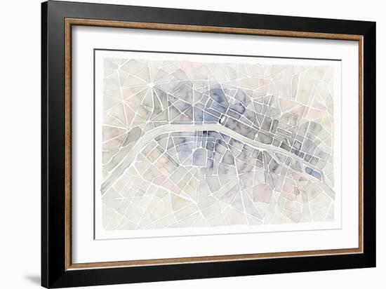 Watercolor Wanderlust Paris-Laura Marshall-Framed Art Print