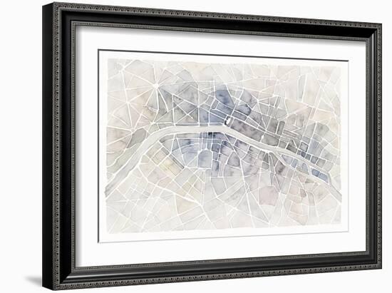 Watercolor Wanderlust Paris-Laura Marshall-Framed Art Print