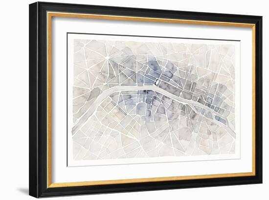 Watercolor Wanderlust Paris-Laura Marshall-Framed Art Print