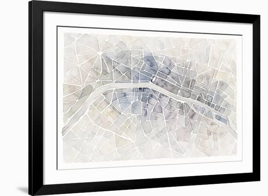 Watercolor Wanderlust Paris-Laura Marshall-Framed Art Print