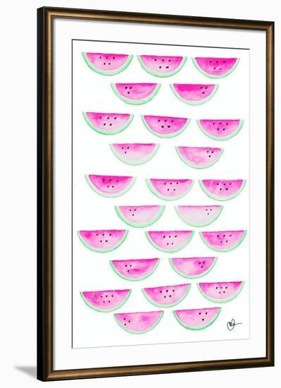 Watercolor Watermelons-Kat Papa-Framed Art Print