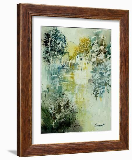 Watercolor Watermill-Pol Ledent-Framed Art Print