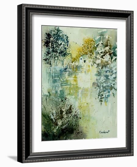 Watercolor Watermill-Pol Ledent-Framed Art Print