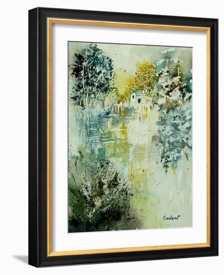 Watercolor Watermill-Pol Ledent-Framed Art Print