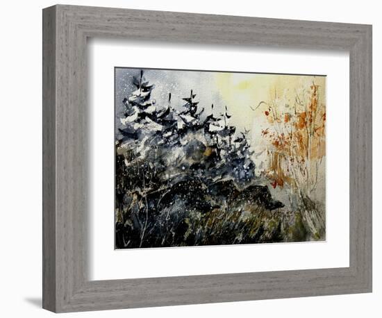 Watercolor Wild Boars-Pol Ledent-Framed Art Print