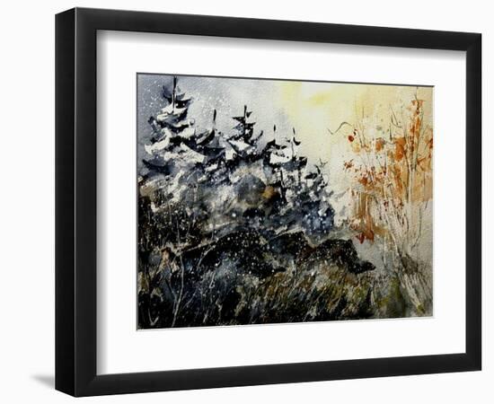 Watercolor Wild Boars-Pol Ledent-Framed Art Print