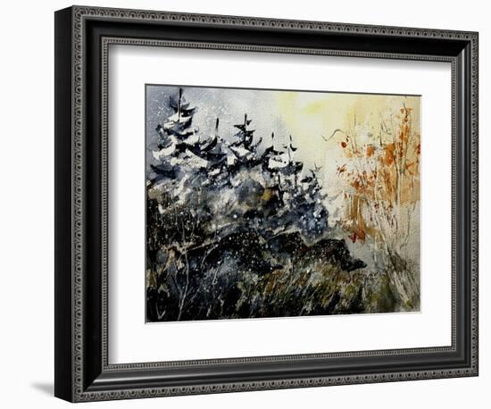 Watercolor Wild Boars-Pol Ledent-Framed Art Print