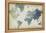 Watercolor World Map-Grace Popp-Framed Stretched Canvas