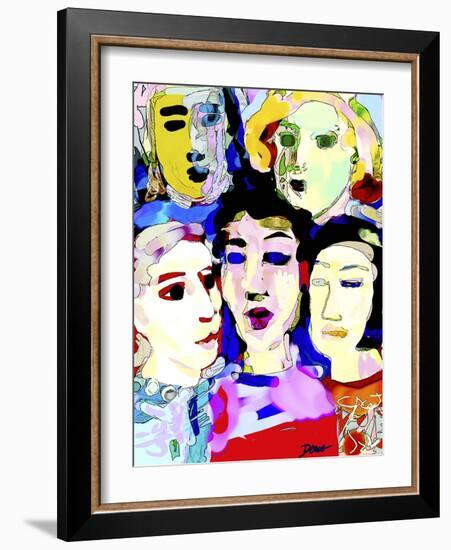Watercolored Ladies-Diana Ong-Framed Giclee Print