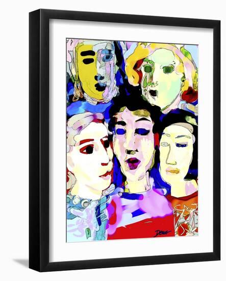 Watercolored Ladies-Diana Ong-Framed Giclee Print