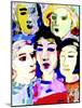 Watercolored Ladies-Diana Ong-Mounted Giclee Print