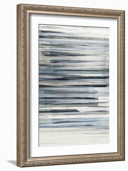 Watercolour Blue Lines I-Emma Peal-Framed Art Print