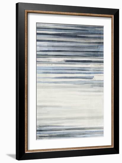 Watercolour Blue Lines II-Emma Peal-Framed Art Print