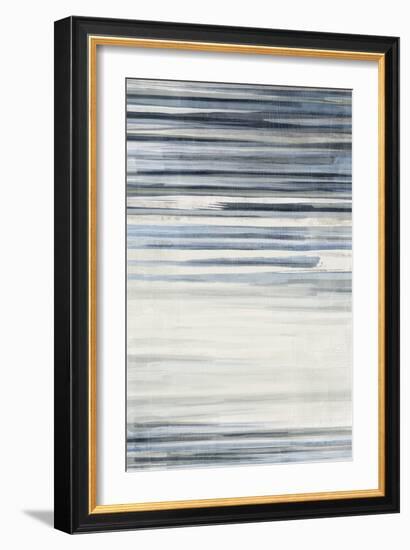 Watercolour Blue Lines II-Emma Peal-Framed Art Print