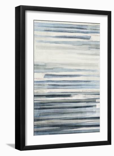 Watercolour Blue Lines III-Emma Peal-Framed Art Print